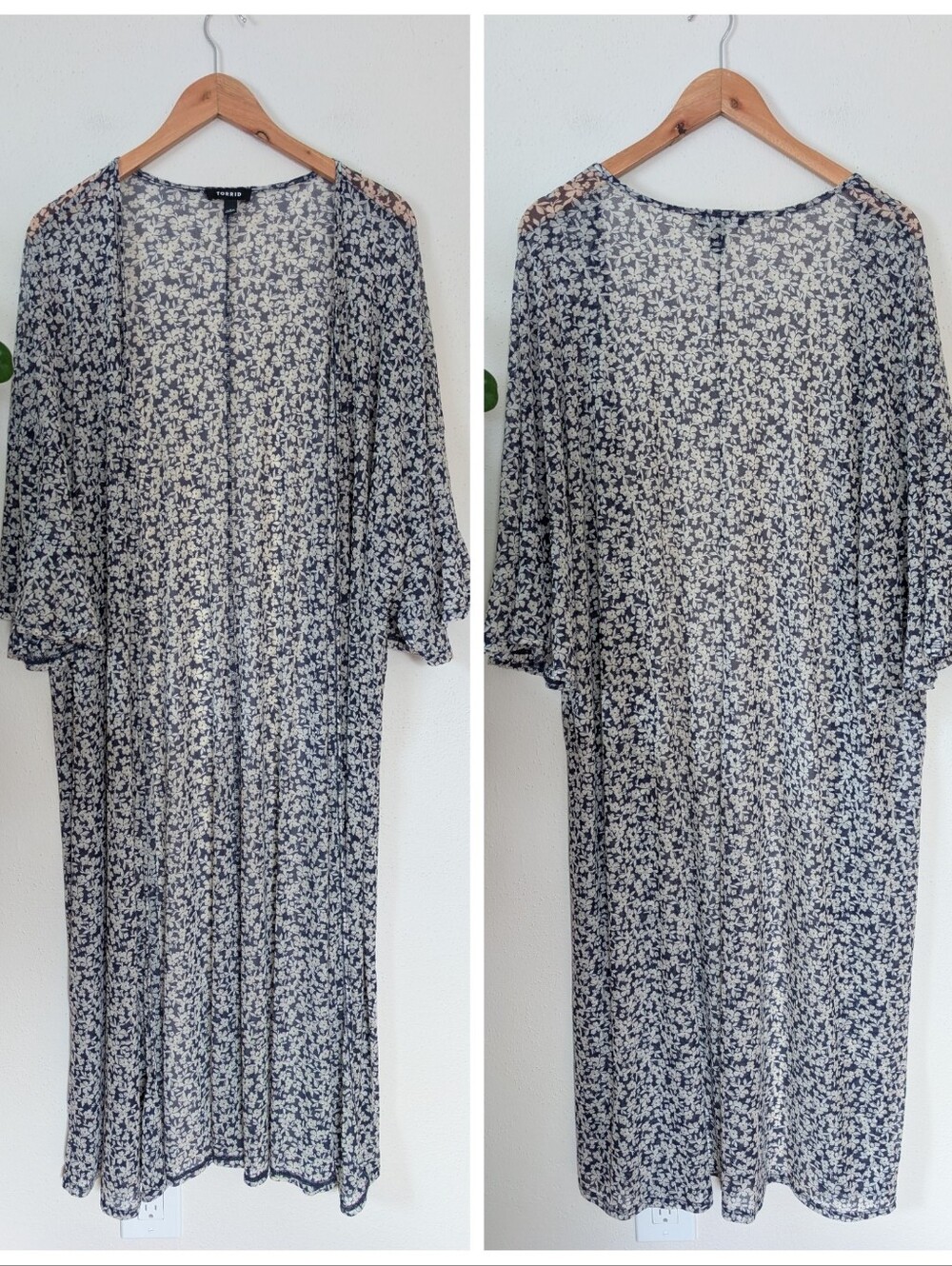 Torrid | 3 | Mesh Ruffle Sleeve Kimono Floral